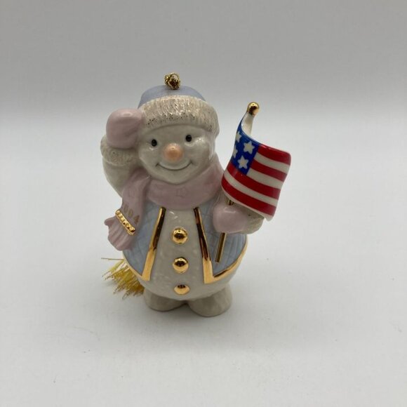 Vintage Lenox Patriotic Christmas Ornament NEW 4th of July Independence Day 2004 - Picture 2 of 8